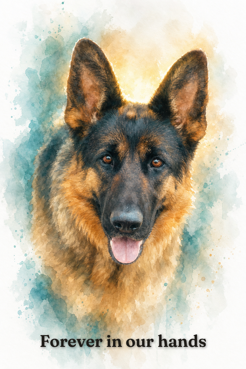 Watercolor pet portrait
